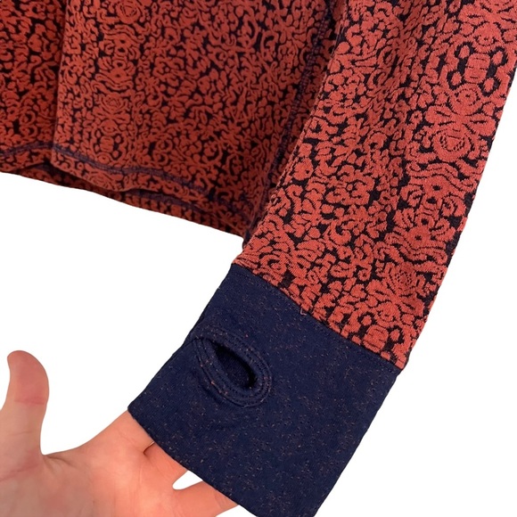 Kavu Long Sleeve Button Pullover Paisely Orange Blue Size Small - Picture 4 of 10